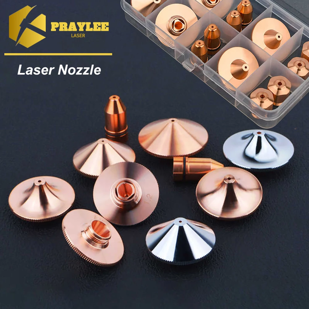 Praylee Laser Cutting Nozzle Single Double Chrome Plated for Raytools Precitec WSX HSG Bodor Fiber Cutting Machine