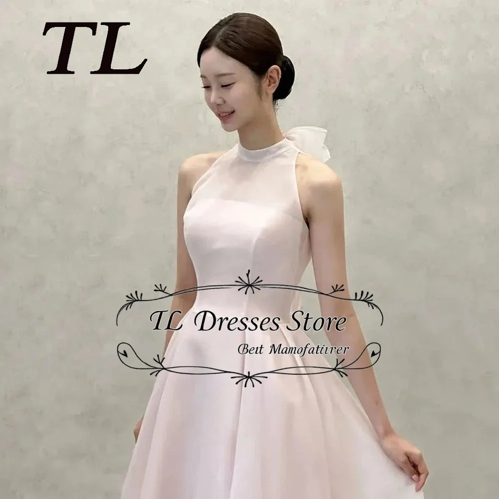 

TL Simple Customized O-Neck Sleeveless Wedding Dresses Simple A-Line Organza Floor Length Korea Brides Gowns Women Bridal Dresse