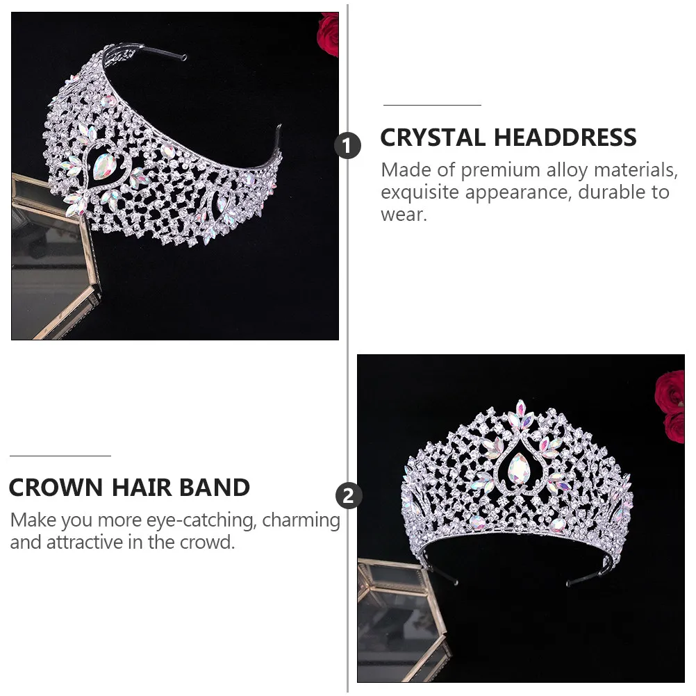 

1 шт. хрустальная корона-ободок для волос, свадебный головной убор, легкий роскошный аксессуар для волос, подарок на день рождения, праздник, годовщину