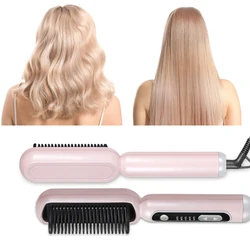 Hair Straightener Professional Electric Hot Heating Comb Straightener For Wigs Curling Iron Hair Curler Comb Straightening Brush