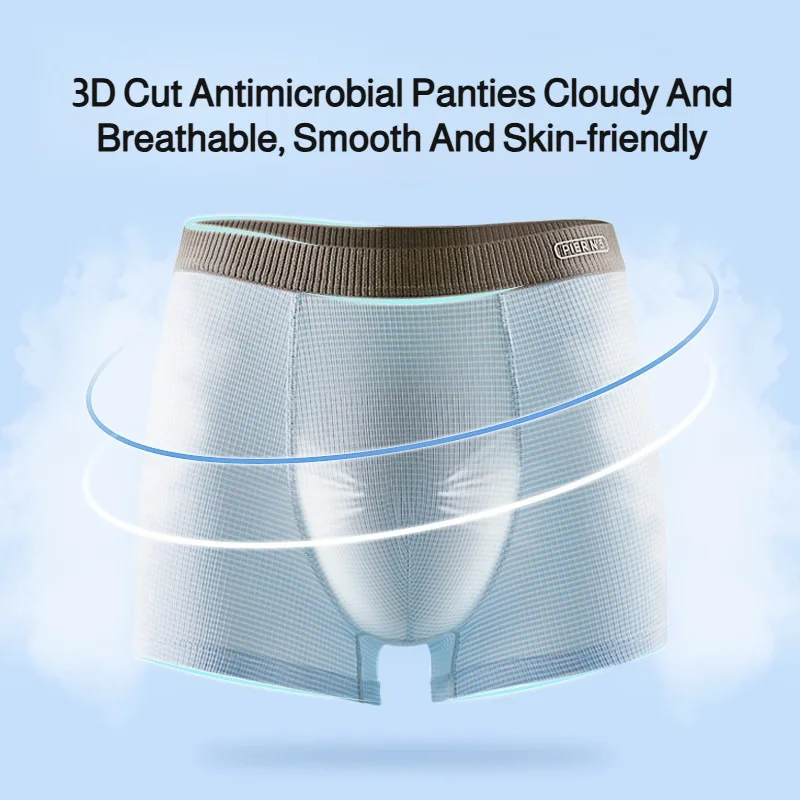 

Men's Summer Cooling Ice Silk Underwear Breathable Anti-Bacterial Lightweight Comfort Boxer Briefs for Men