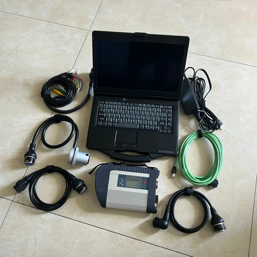 V2023.09 MB Star C4 SD Connect Star Diagnosis expert mode software ssd in toughbook CF-53 Laptop full set