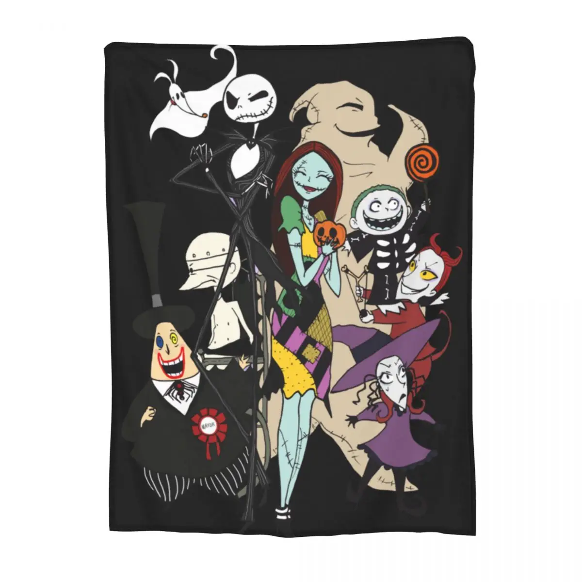 The Nightmare Before Christmas Blankets Jack Skellington And Sally Grimace Halloween Warm Throw Blanket for Bedspread All Season