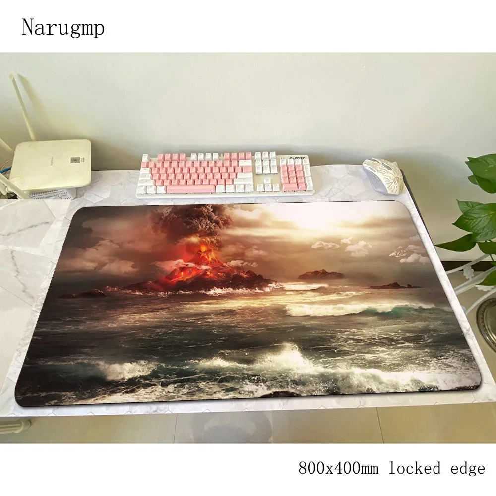 Volcanoes mouse pad gamer locrkand 800x400x3mm notbook mouse mat gaming mousepad large High-end pad mouse PC desk padmouse mats