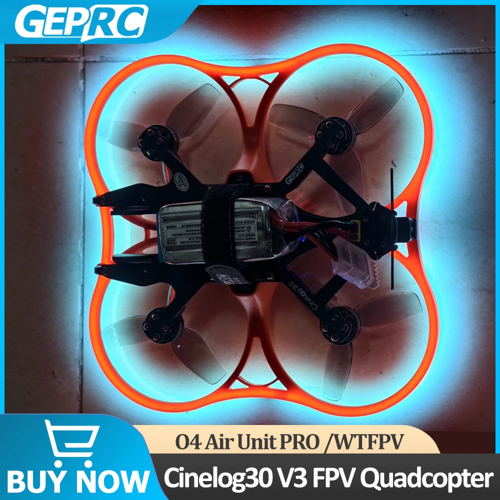 GEPRC Cinelog30 V3 FPV Quadcopter O4 Air Unit PRO /WTFPV SPEEDX2 1404 3850KV  F722 45A 32Bit AIO LED BEC RC Freestyle Drone