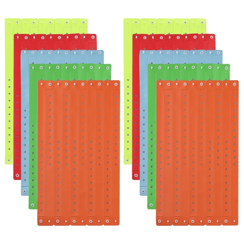 

EYFL-100 Pcs Plastic Wristbands Colorful Party Wristbands Event Wristbands Concert Carnival Themed Party 5 Colors