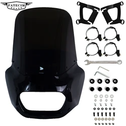 Motorcycle Fairing Road Warrior Gloss Black Fairing For Harley Softail Fat Bob FXFB 2018-2019 For Fat Bob S FXFBS 2018-2024