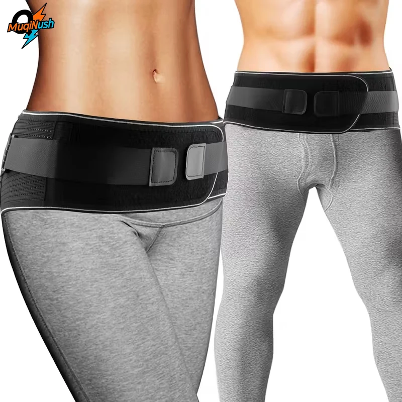 

MuqiNush SI Joint Belt Plus Size Sacroiliac Brace Lumbar Lower Back Adjustable Compression Belly Band Relief Pain Sciatic Nerve