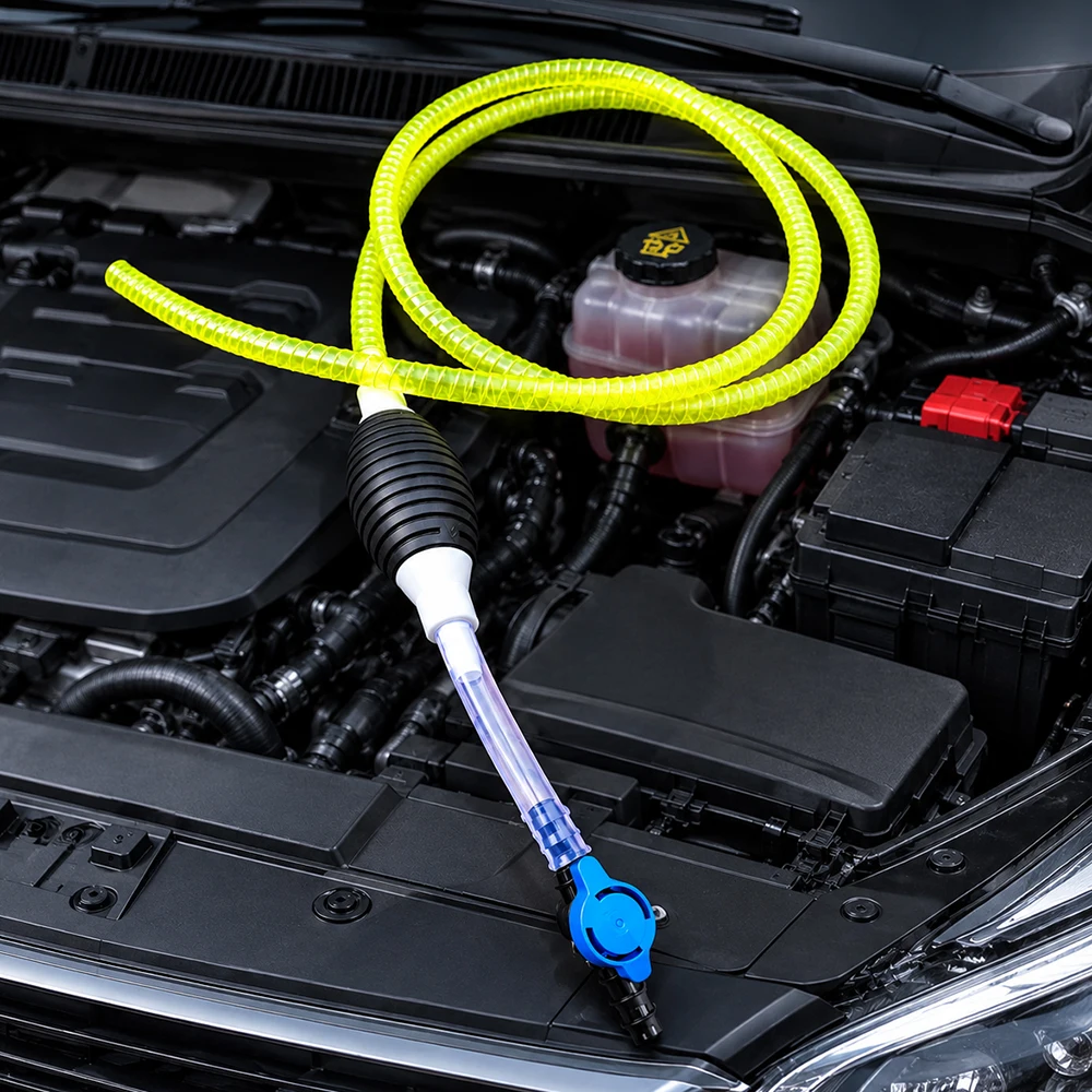 59" Length Fuel Gas Oil Pump Car Transfer Pumping Sucker Tank Universal Liquid Diesel Petrol Emergency Manual Pump