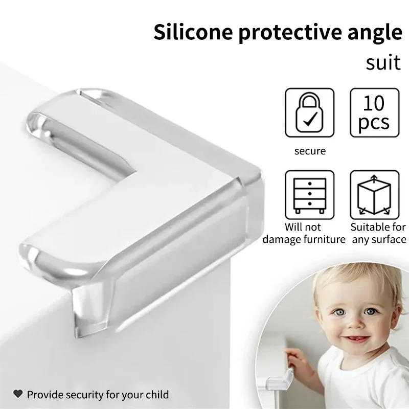 4/8/10/12pcs Transparent Anti-bump Corner PVC Padded Child Safety Corner Protector Baby Anti-bump Protector Table Corner