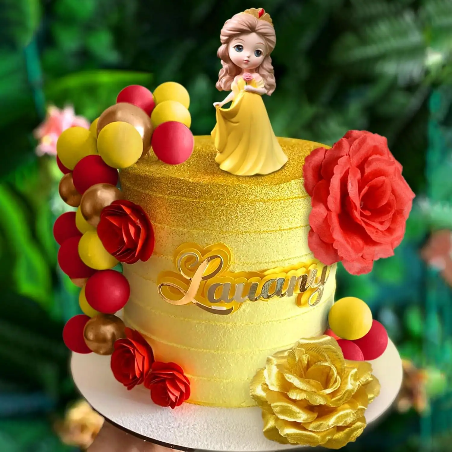 Luxury Princess Cake Decorations Princess Cake Topper Princess Castle Cake Toppers For Girls Birthday Party Supplies Favors view 6