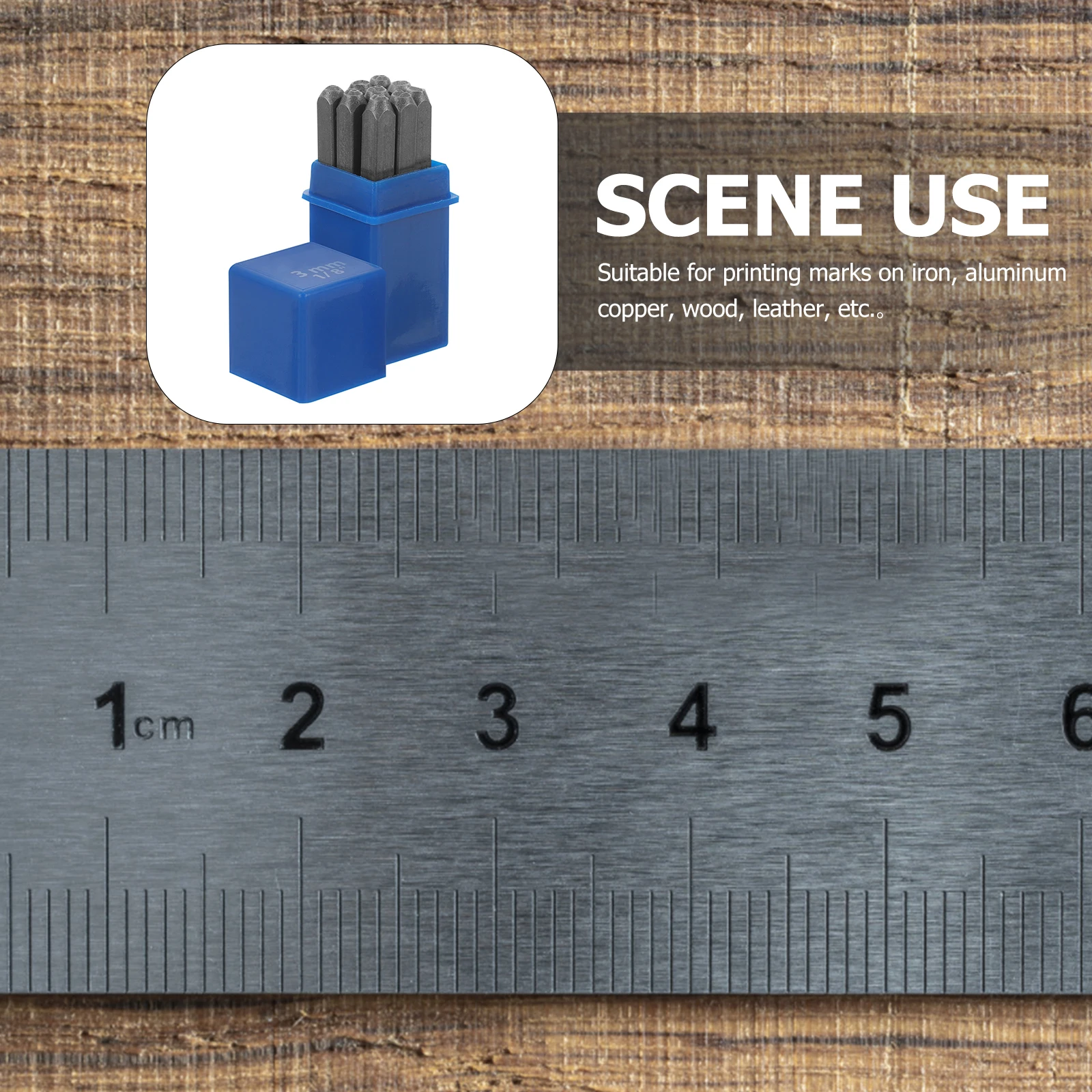 

1 set 1 Of Alloy Stamping Tool Number Punch Set For , Chromium Vanadium Steel, Portable Stamp Kit With Handle,