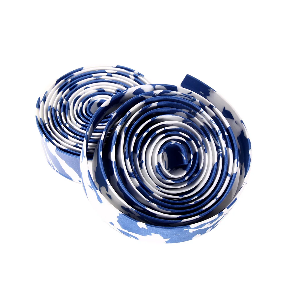 2 New Road Bike Handlebar Tape Yellow Black Thin Wall Anti-Slip Cushion Grip Friction Absorber Bar Plugs for Cycling Mountain