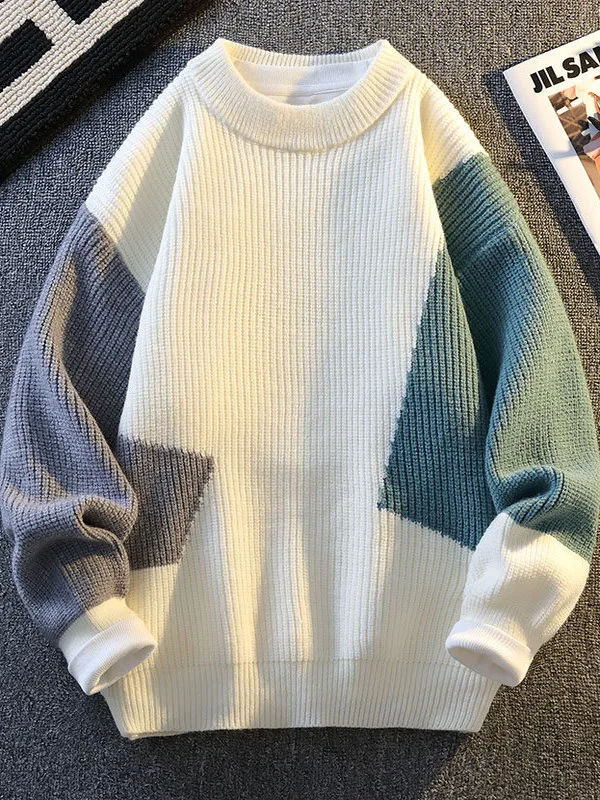 Trendige Marke Herren runde Ne Strickwaren Wärme Basisschicht Teenager Winter Faion Ci Sle Long Sve Cosite Stoffpullover