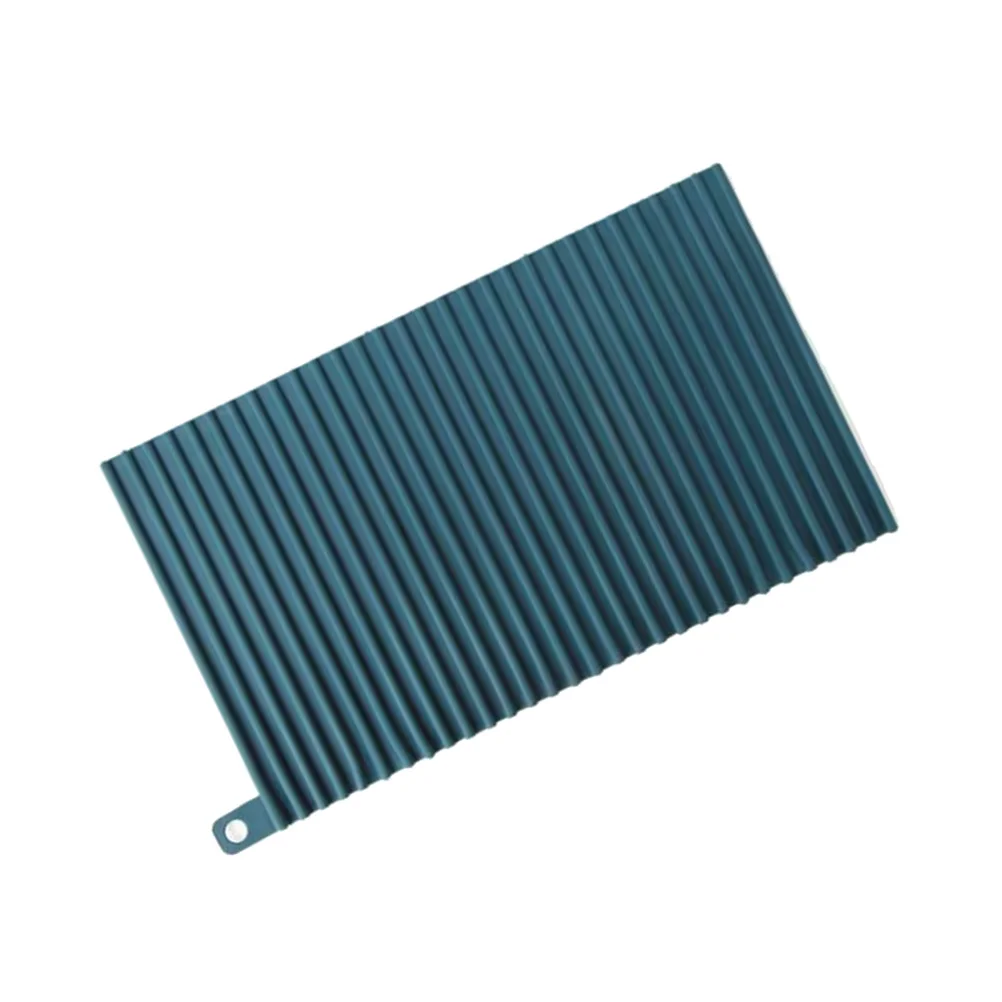 

Heat Resistant Tableware Drying Mat Dish Draining Pad With Deep Grooves Non Slip Kitchen Countertop Drain Tray For Fruits