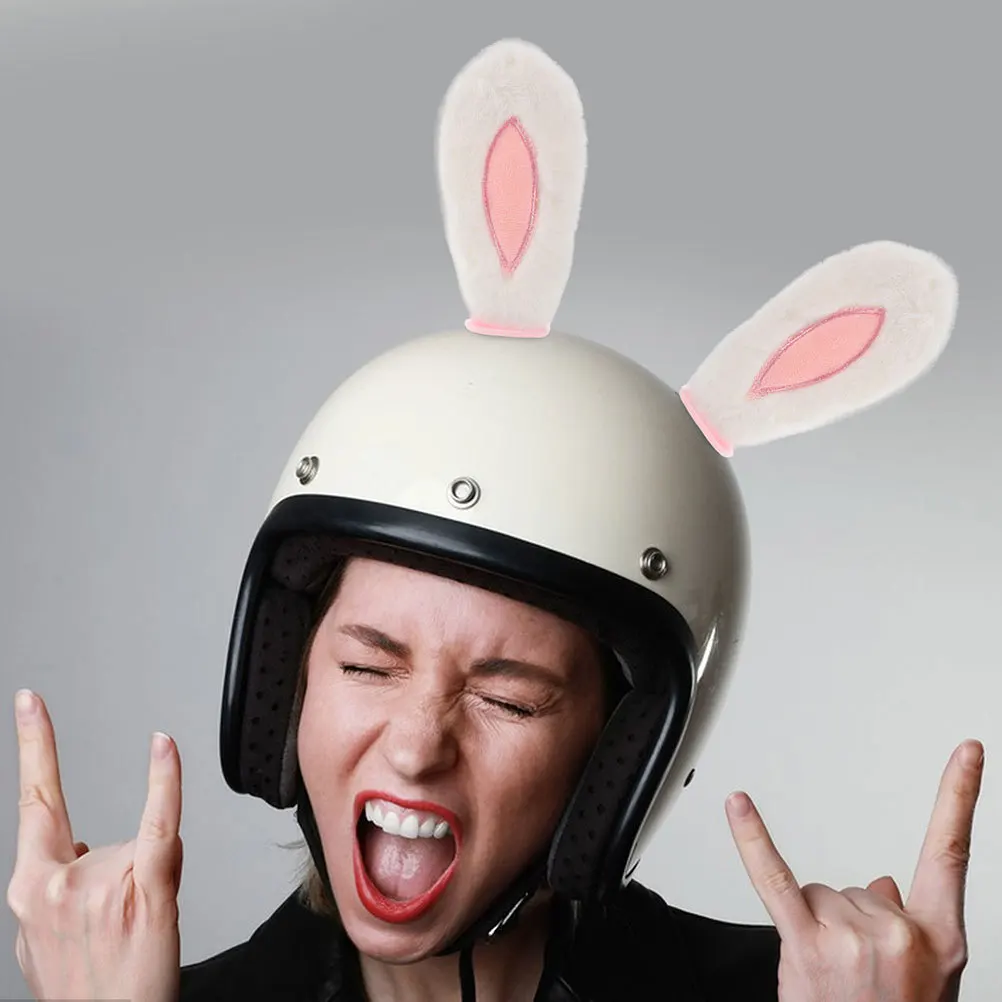 

4Pcs Decoration Rabbit Ears Soft Lightweight Removable Motorcycle Skiing Cycling Bike Accessories
