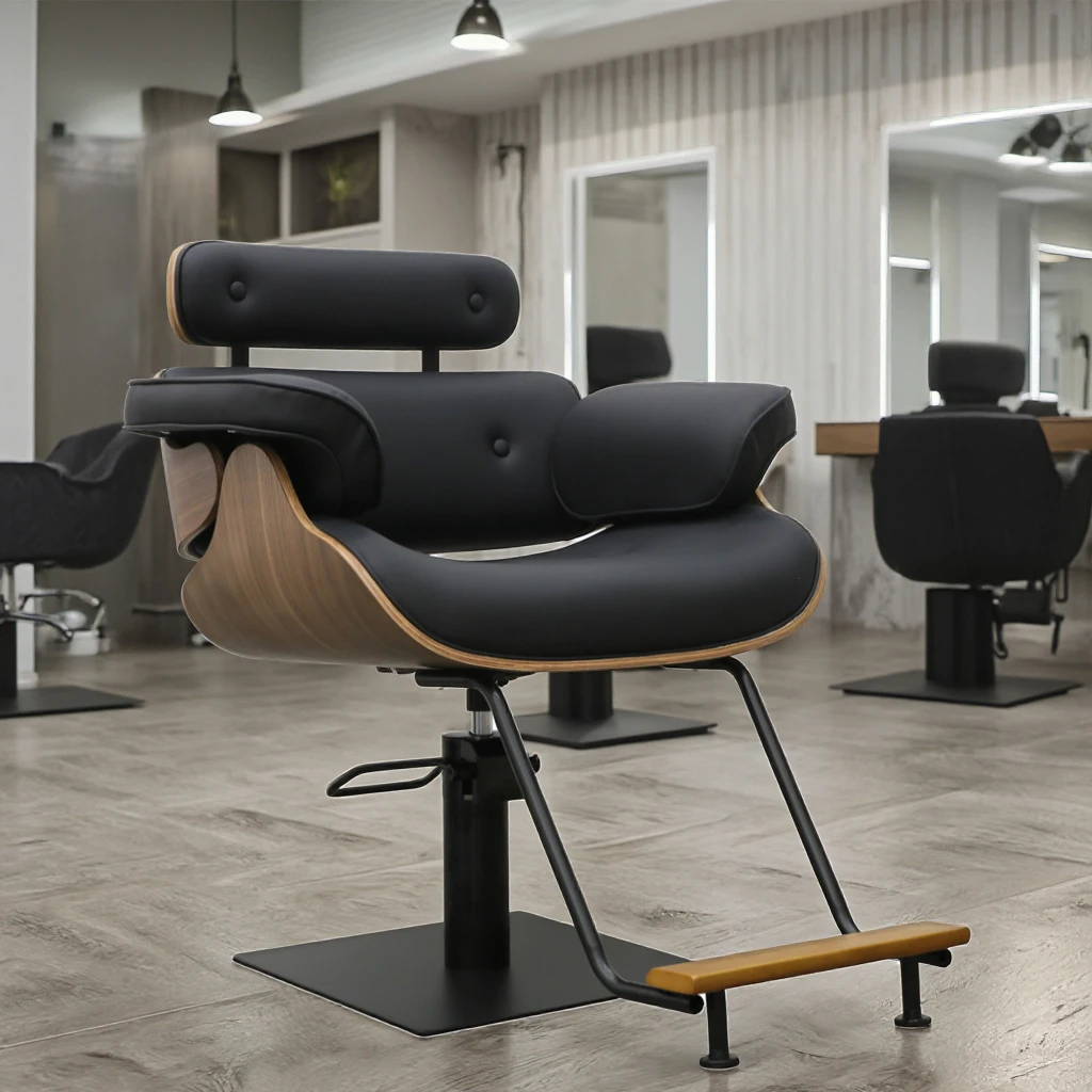 

Поставка стула стилиста, индивидуальная современная парикмахерская мебель из искусственной кожи, прочный и модный стул для парикмахерской