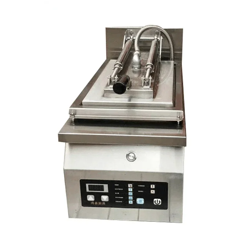 HLJZ-08 Restaurant Equipment In China Commercial Electric Automatic Cooker Countertop Fryer Dumpling Frying MachineHot Saleschea