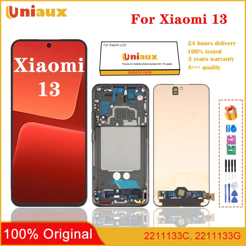 

Original 6.36'' LCD For Xiaomi 13 LCD Display Touch Screen Panel Digitizer Assembly Parts For xiaomi 13 LCD Relacement