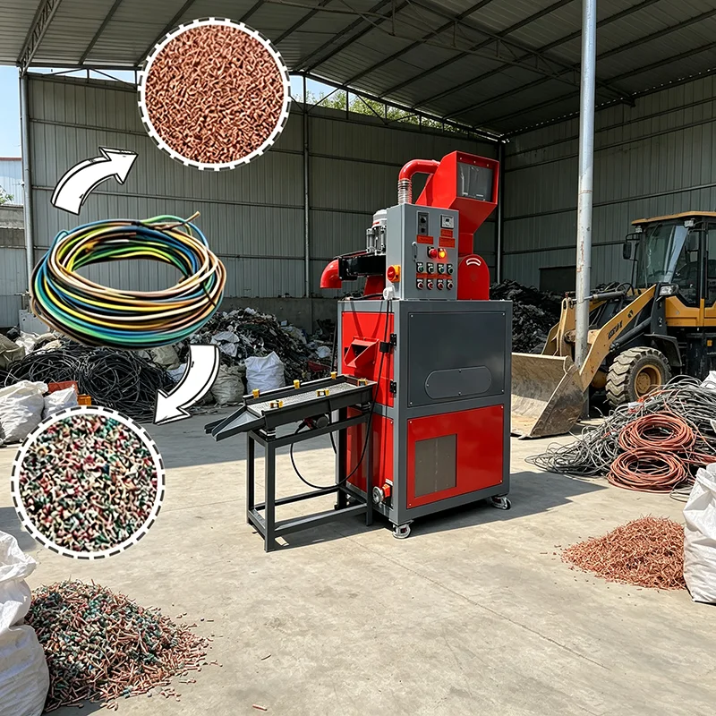 Fully Automatic Copper Wire Granulator CE Approved Insulated Wire Scrap Copper Recovery Equipment