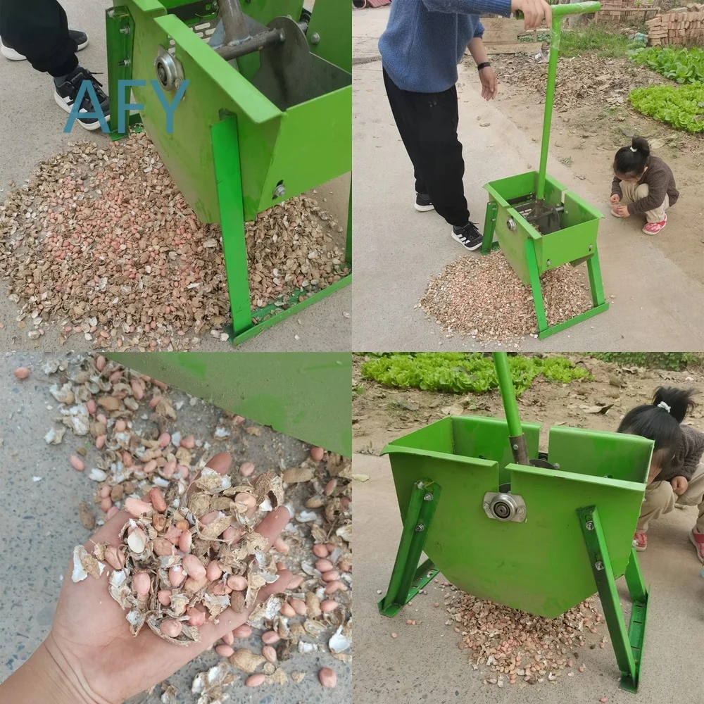 Commercial Hand Cranked Peanut Shelling Machine for Household Use Manual Peanut Peeler for Small Business Farming Kitchen