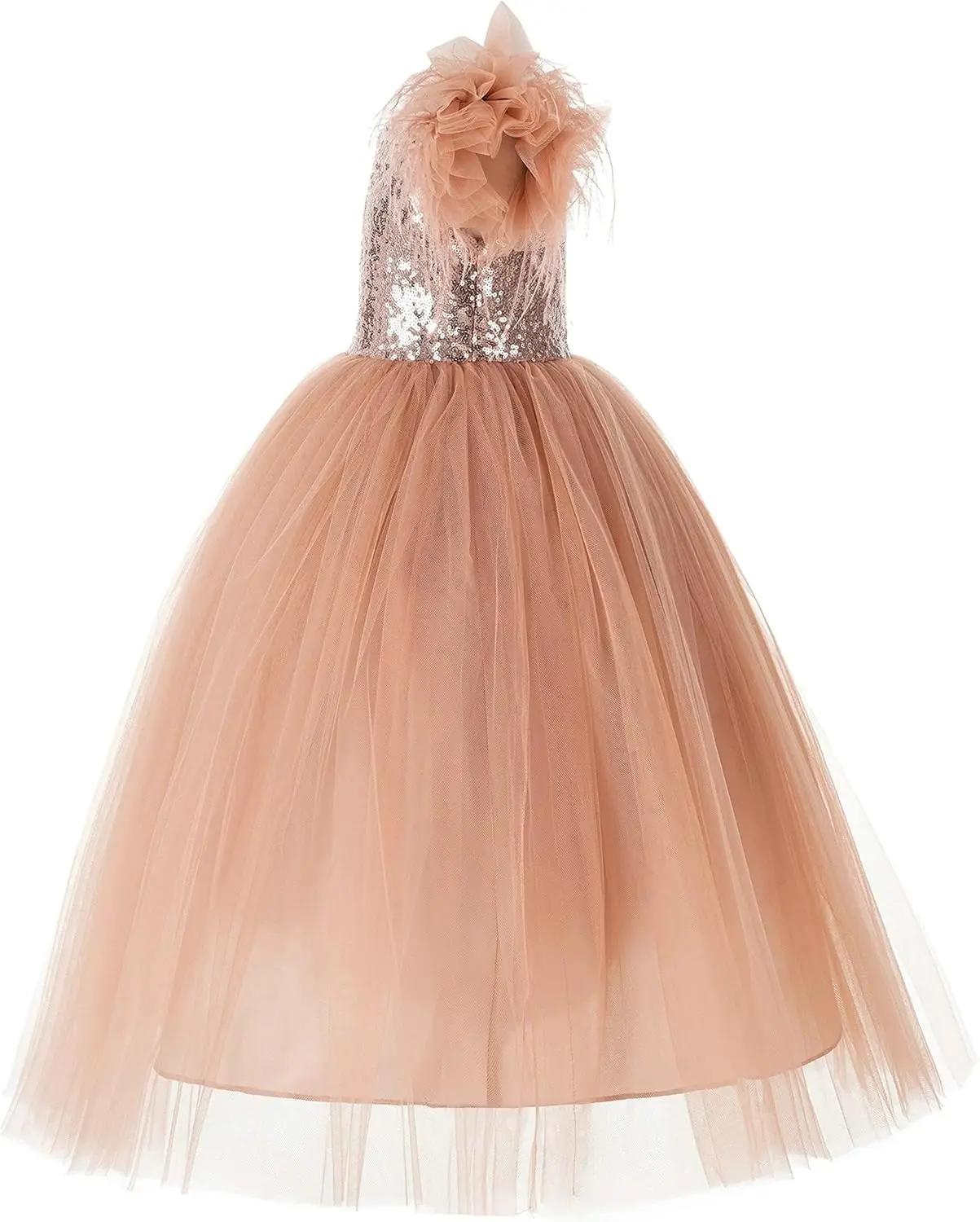 Vestidos de princesa de penas com espartilho vintage para meninas e ocasiões especiais vestidos de meninas para festa e casamento vestido de menina de flor