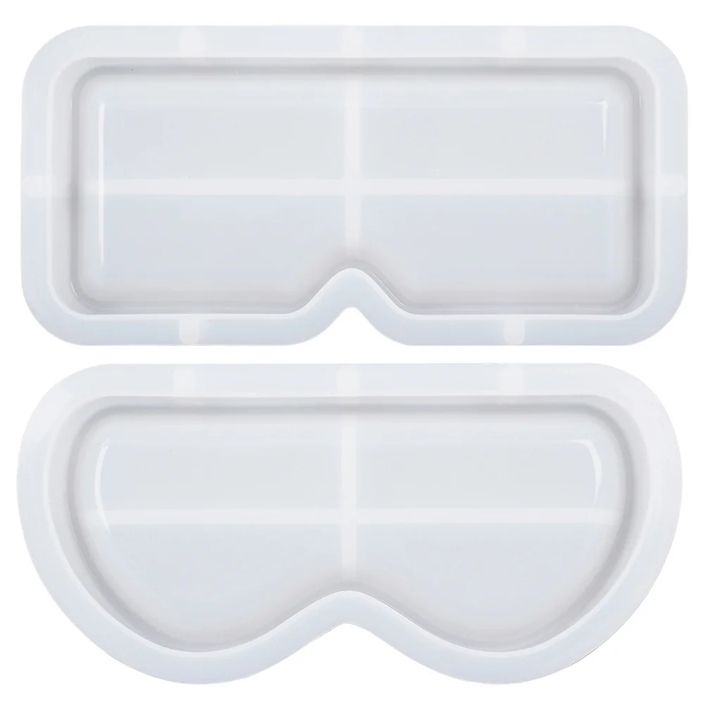 

2Pcs DIY Glasses Tray Mold Set Different Sizes Easy to Use Silicone Tray Molding Craft for Banquet Decor Silicone Molding