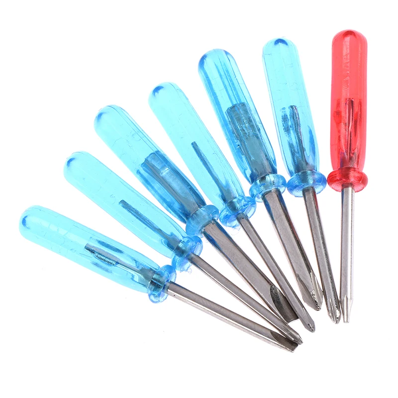 7 Pcs/set 45mm X 3mm Blue Mini Screwdriver Set Cross Word Repair Tool Suitable For Exercising Hands-on Ability Small Repair Tool