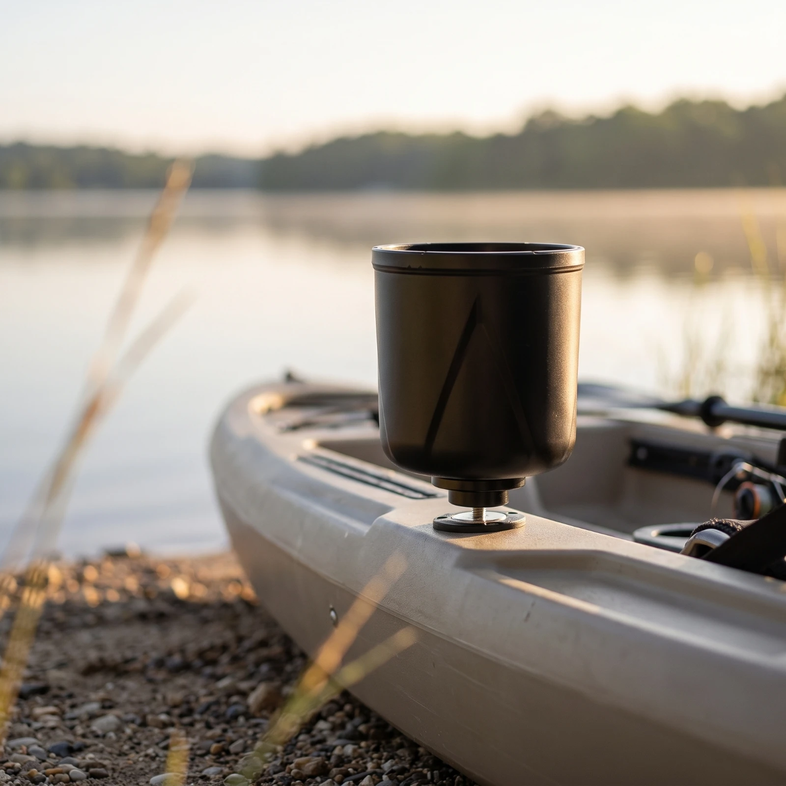 Kayak Cup Holder Black Kayak Drink Holder Compact Rugged for Kayakers, Paddling