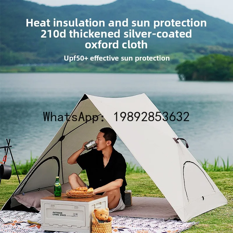 ZF seaside beach park quick open tent outdoor portable folding camping tent equipment full set