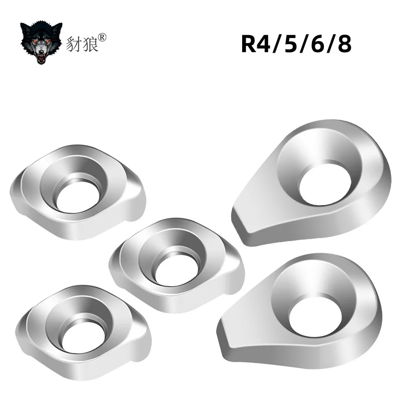20pcs R4 R5 R6 R8 Carbide Inserts Pressure Plate Screw Clamp Blades M3 M4 M5 Tool Parts Accessories for EMR EMRW
