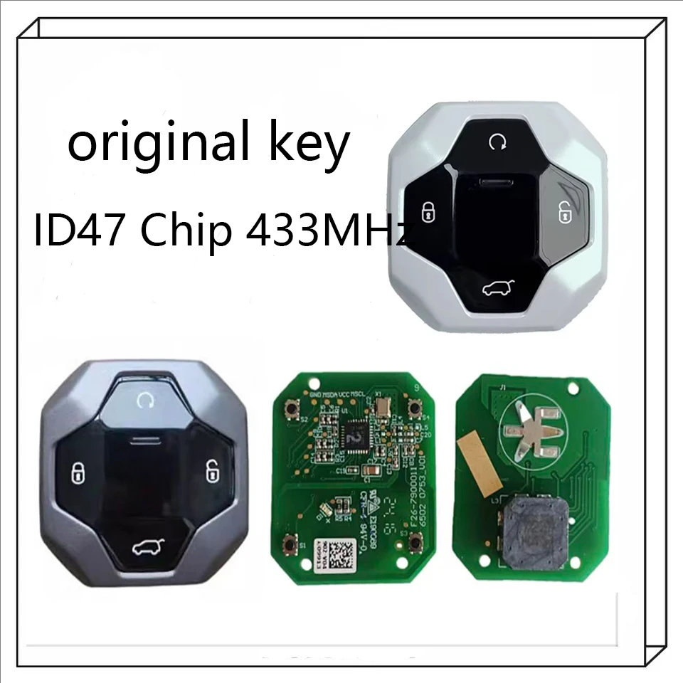 

Оригинальный умный дистанционный ключ ID47 чип 433 МГц для Chery Jetour T2 T1 T3 TX Jetour Traveller