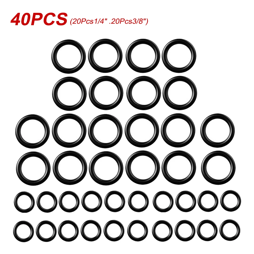 

40Pcs 1/4 M22 3/8 O-Rings High Pressure Seal ForWasher Hose Quick Disconnect Garden Watering Car Clean For BMW VW Tesla Benz