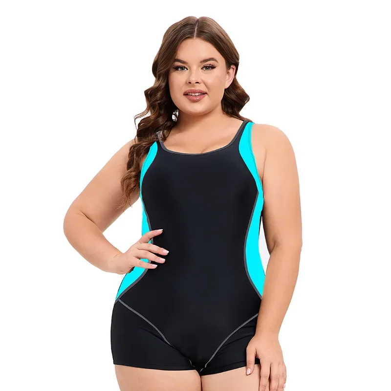 2024 Sexy Solid Patchwork Plus Size Swimwear Women Strapped Large One Piece  Swimsuit Summer Beach Chubby Bathing Suit XL-5XL - AliExpress 201768104