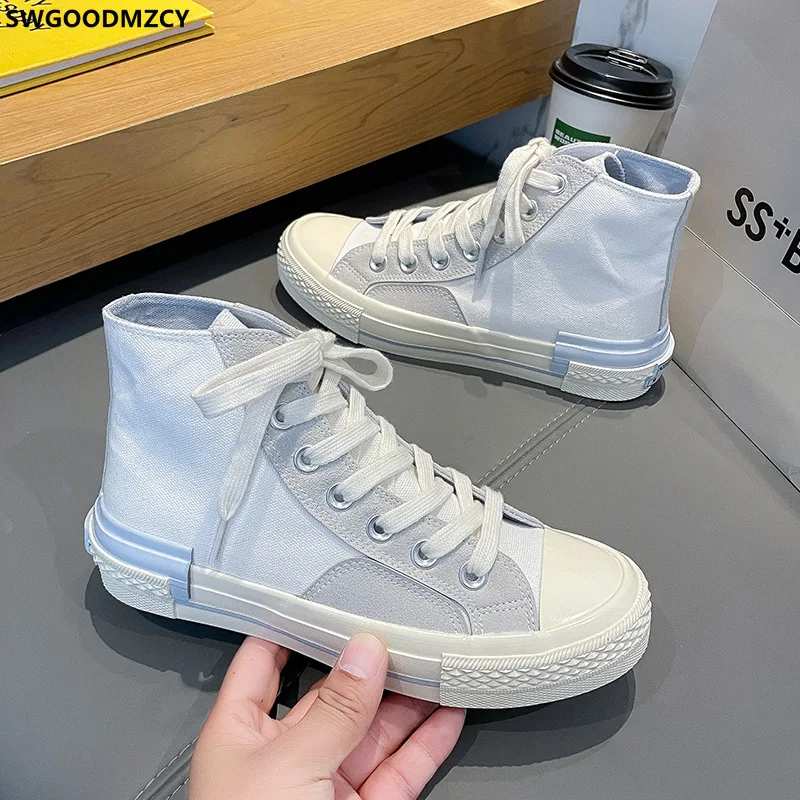 Chunky Sneakers Harajuku scarpe scarpe da donna Platform Sneakers High Top Sneakers donna Casuales scarpe di tela donna Zapatos Mujer