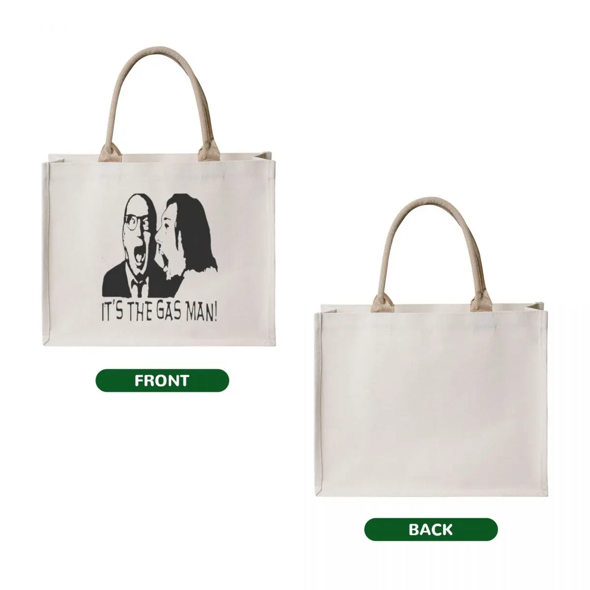 It's The Gas Man Funny Mr Gas Man Bottom Ritchie and Eddie Tote Bag shoping bag Large bags for women Canvas bag
