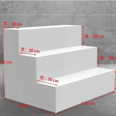 Nakajima cabinet solid wood step display container trapezoidal sample display shoe rack flowers general merchandise