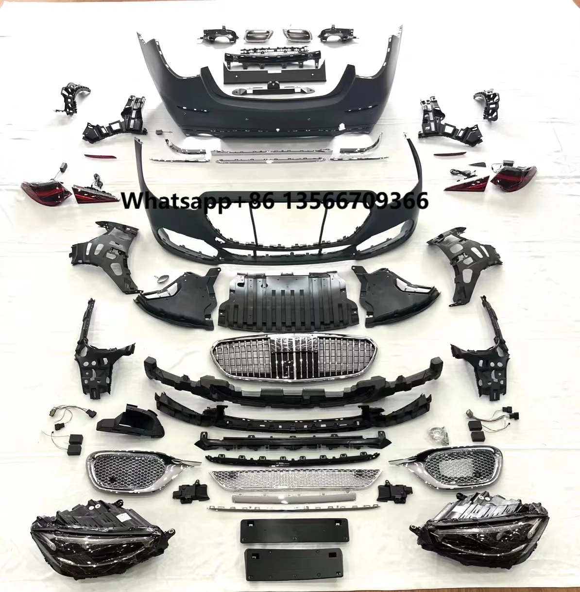 

S Class W221 Upgrade to W223 Maybach Style Look Body Kit Assembly Front Rear Bumper Facelift for Mercedes Benz S Class 2006-2013