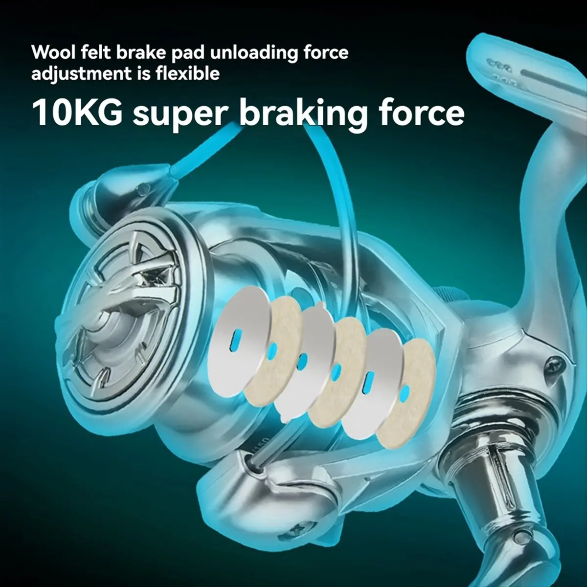 

Just- MG LuYa Fang Wheel Gap-Free Fishing Reel Sea Pole Wheel Fishing Reel Special Fishing Reel MG2500