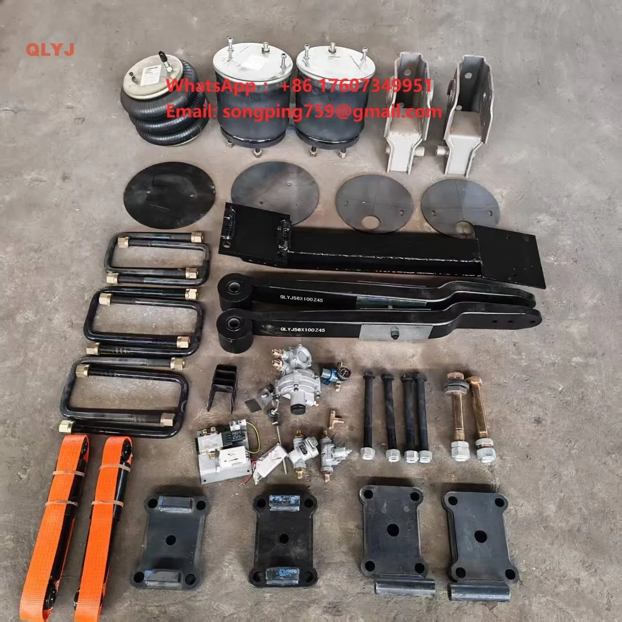 New QLYJ Automotive Air Suspension Component Durable Air Bag Spring Shock Forged Steel Rubber 8# Manganese Plate Trailer Parts