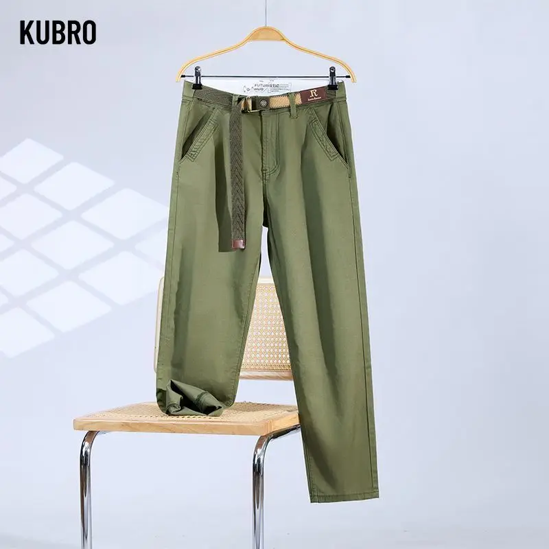 

Мужские повседневные брюки, элитные модные брюки, легкие свободные брюки прямого кроя, эластичные мужские длинные брюки, четыре сезона