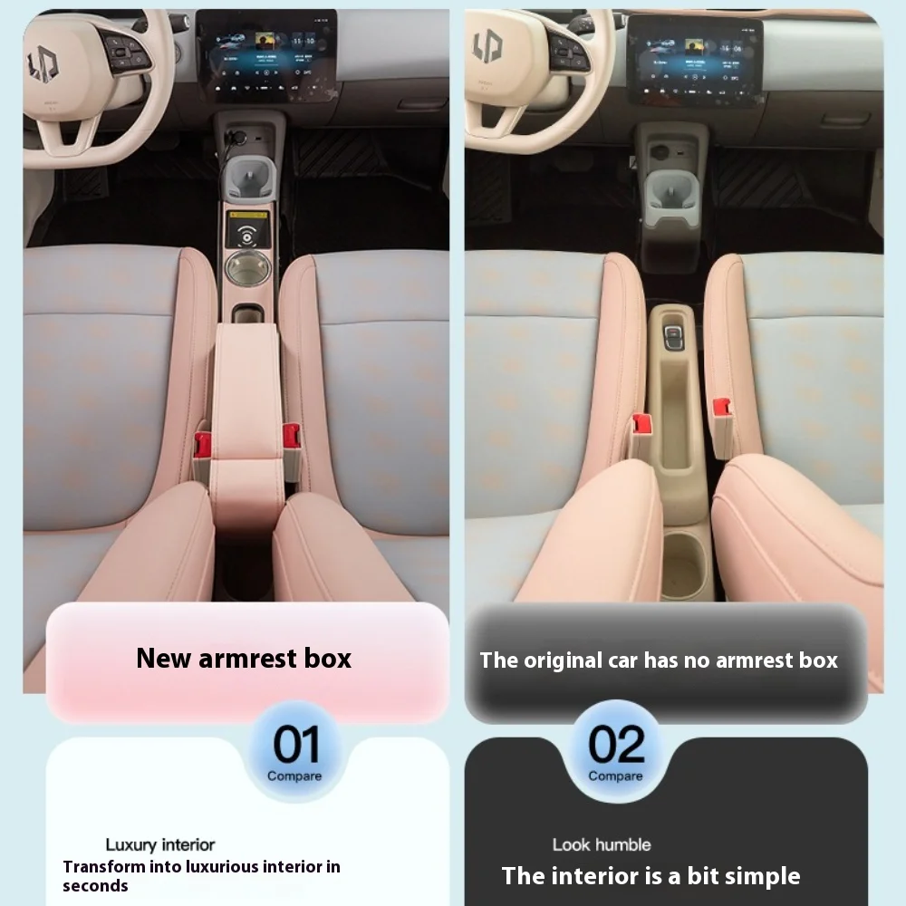 Car Armrest Box For Leapmotor T03 2023 2024 2025 Central Storage Armrest Box Interior modification