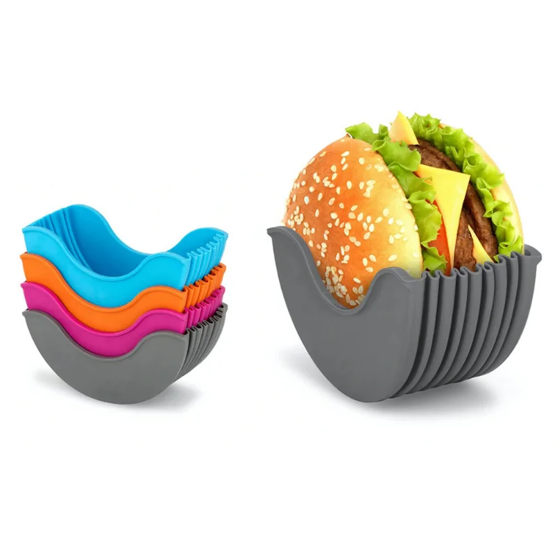 Silicone Burger Maker Mold Burger Holder Box Kitchen Accessories Hamburger Meat Beef Grill Food Utensils Burger Buddy Utensils