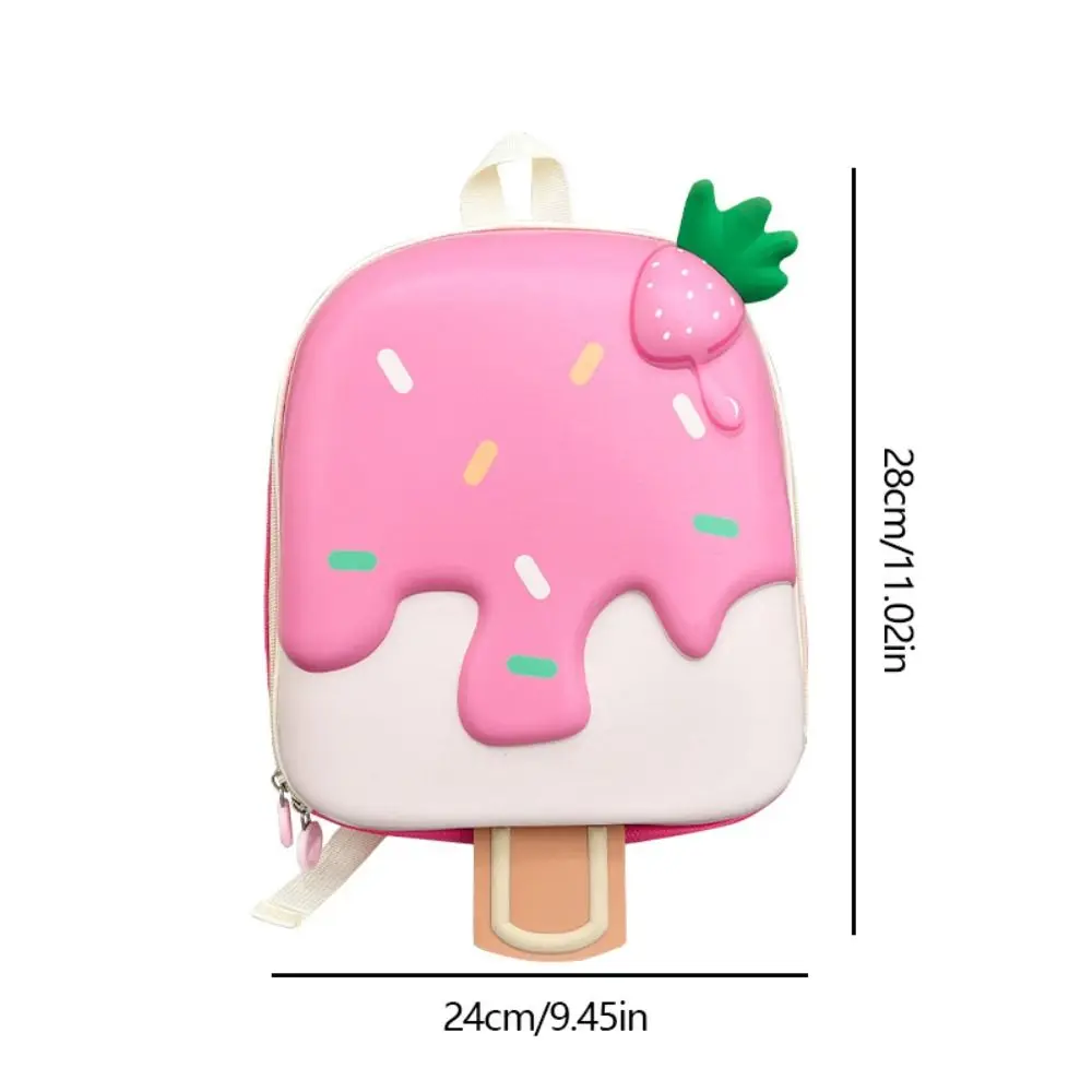 Cute Trend Kids Backpack Ice-cream Shape Shoulder Bags Portable Large Capacity Dessert Bag