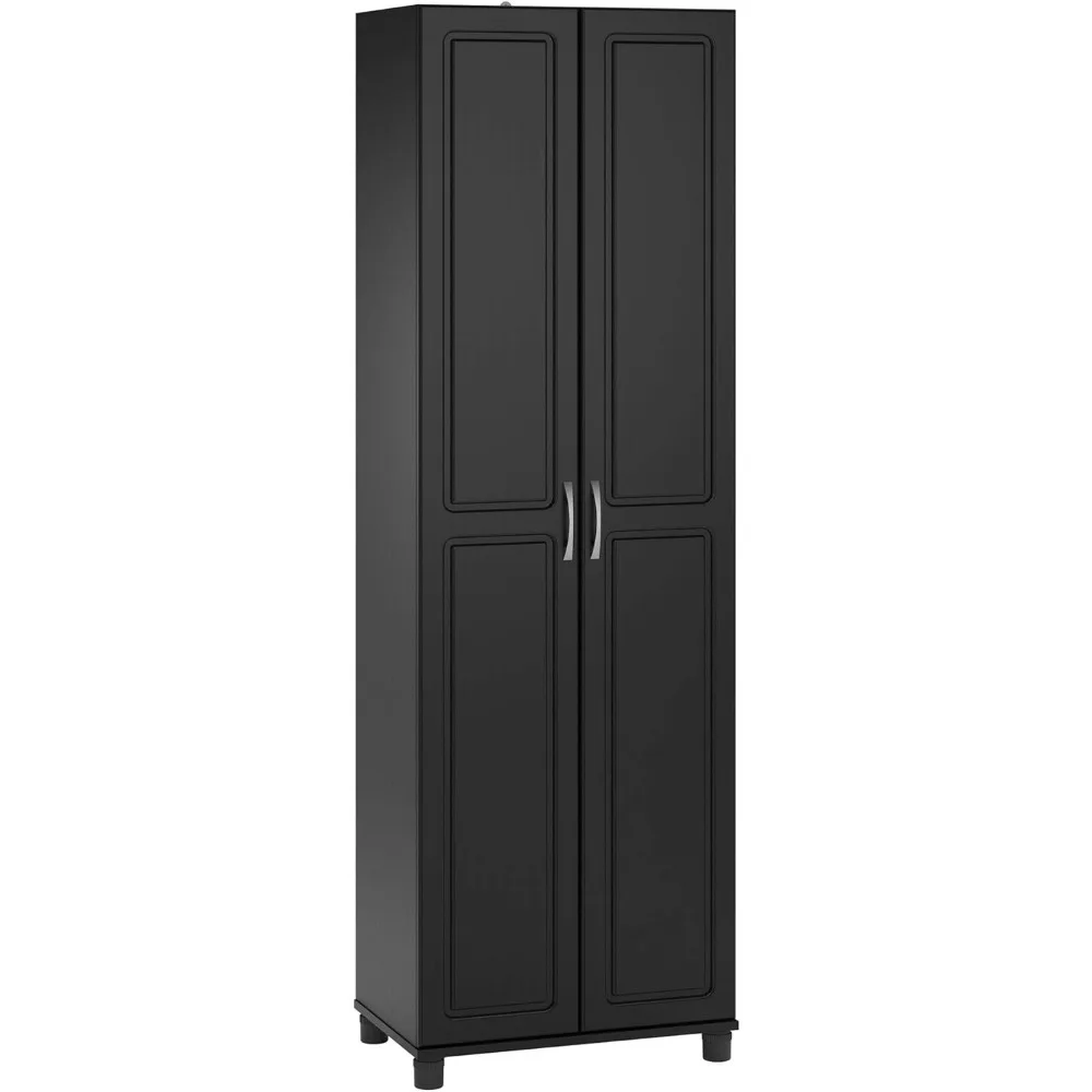 tility Storage Cabinet, 24", Black