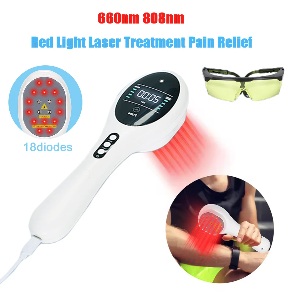 

650nm 808nm Laser Red Light Therapy Device Cold Laser Arthritis Physical Therapy Equipment Pain Relief Wound Healing Health Care