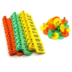 100Pcs Pig Goat Ear Tag Sighs 1-500 Animal Copper Head Earrings Pig Equipment Animal Cattle Identification cards