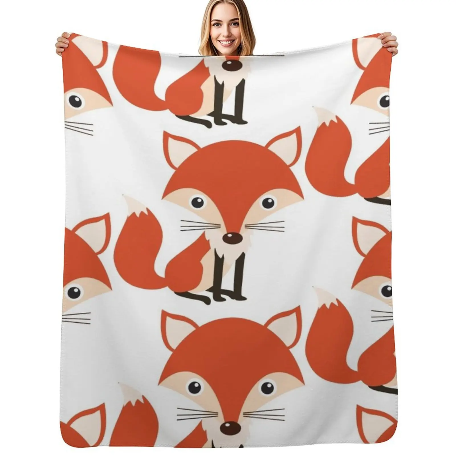 Fox Child Throw Blanket Color Fast Cozy Throw Blanket