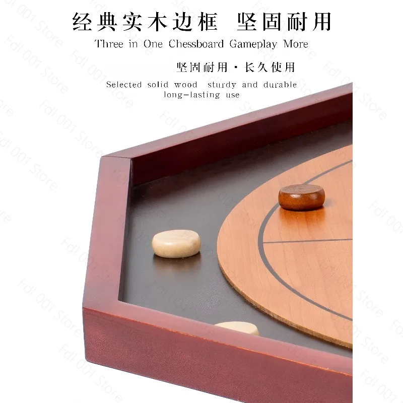 Solid Wood Canadian Backgammon Set - Chess Game Board for Party Play Reaction Power Game