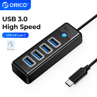 ORICO- 5Gbps High Speed OTG AdapterMulti Type C Splitter 4 Ports USB 3.0 HUB for PC Computer Accessories Macbook Pro